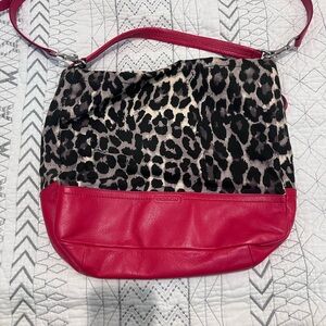 Coach Leopard Print Shoulder Bag